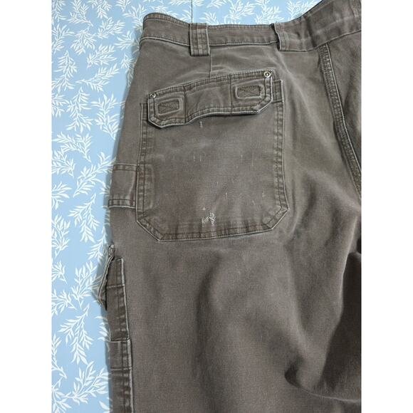 Duluth Trading Flex Fire Hose Pants Mens Sz 44x34 Brown Cargo Pockets Utility - Picture 8 of 11